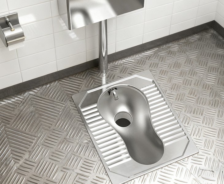 Bacai Stainless Steel Prison Squat Toilet