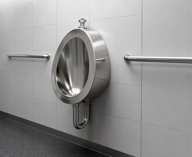 Dimensions and Material Craftsmanship of Bacai Stainless Steel Prison Urinals
