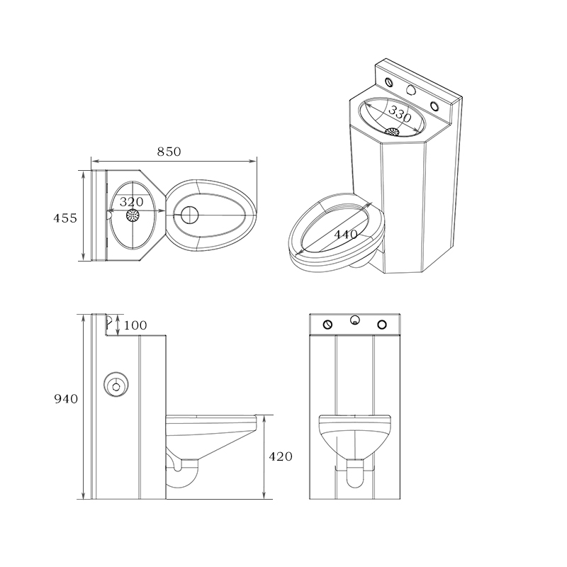 stainless steel toilet