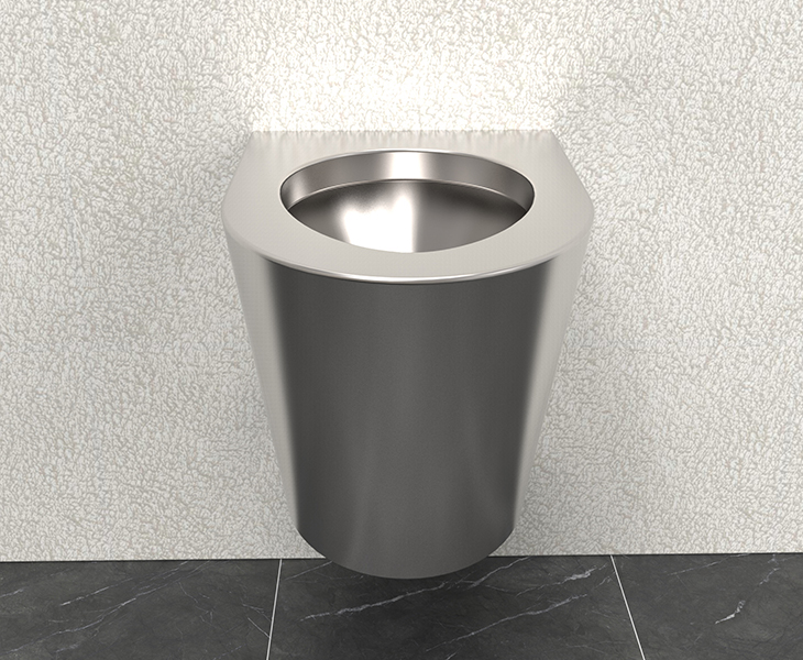 stainless-steel toilet