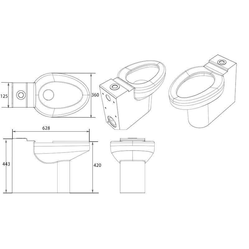 stainless steel toilet